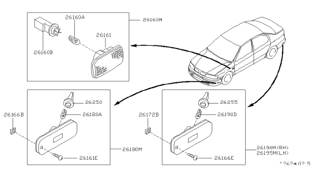 1999 Infiniti G20 Side Marker Lamp Diagram 1