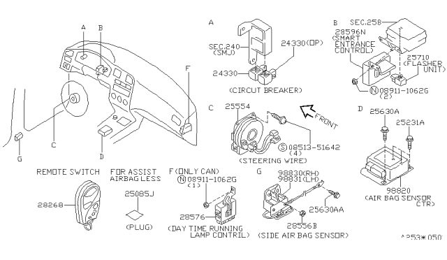 1999 Infiniti G20 Electrical Unit Diagram 3