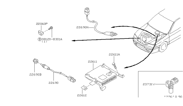 2000 Infiniti G20 Engine Control Module Diagram 1