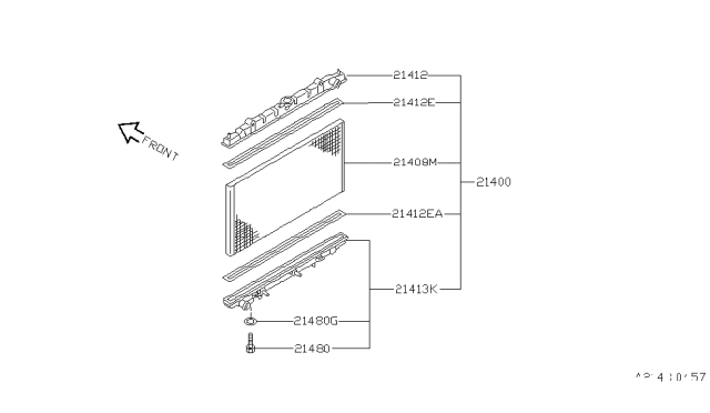 1999 Infiniti G20 Radiator,Shroud & Inverter Cooling Diagram 1