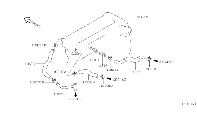 2002 Infiniti G20 Crankcase Ventilation Diagram 1