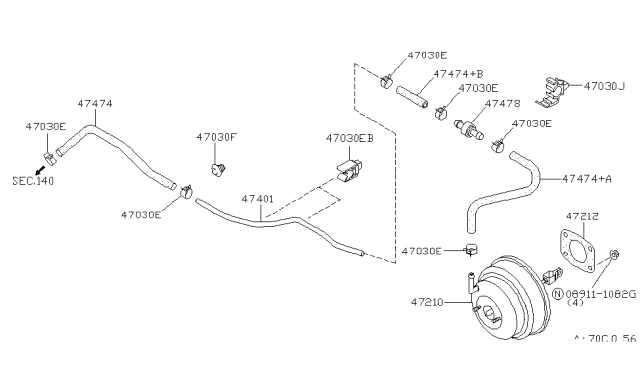 1999 Infiniti G20 Brake Servo &             Servo Control Diagram 1