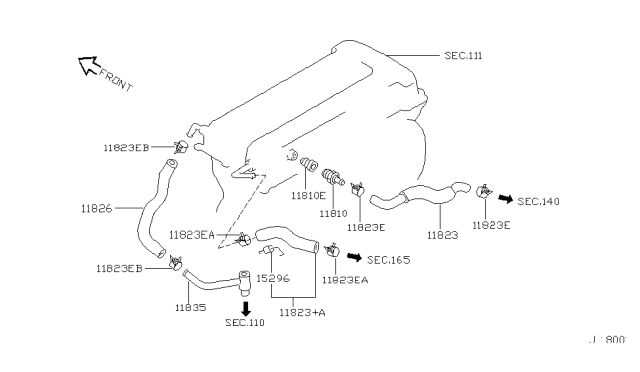 2001 Infiniti G20 Crankcase Ventilation Diagram 1