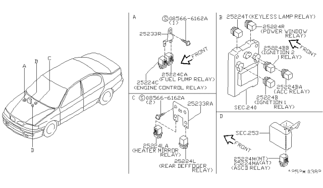 2000 Infiniti G20 Relay Diagram 1