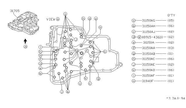 1999 Infiniti G20 Control Valve (ATM) Diagram 1