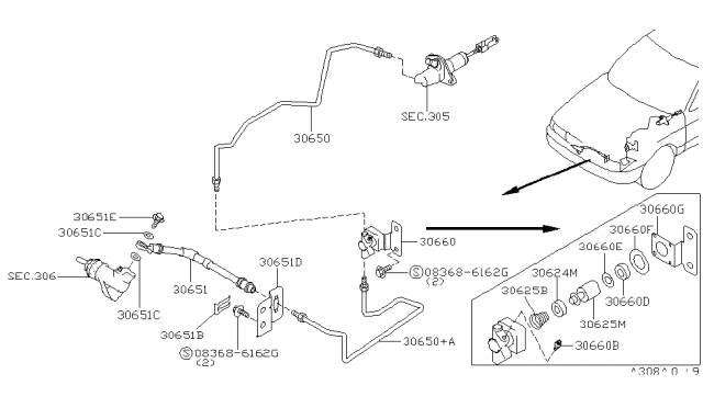 1999 Infiniti G20 Clutch Piping Diagram