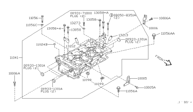 2000 Infiniti G20 Cylinder Head & Rocker Cover Diagram 2