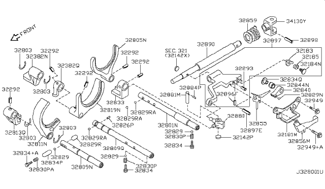1999 Infiniti G20 Transmission Shift        Control Diagram 2