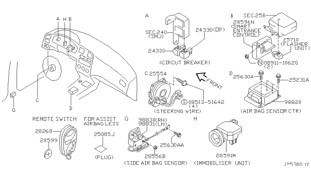 2000 Infiniti G20 Electrical Unit Diagram 4