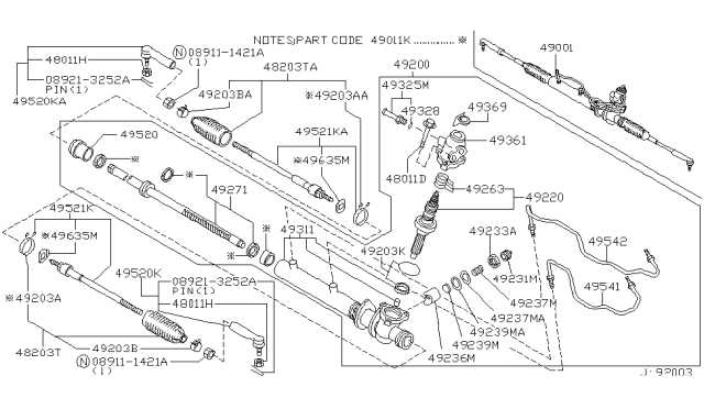 2001 Infiniti G20 Power Steering Gear Diagram 2