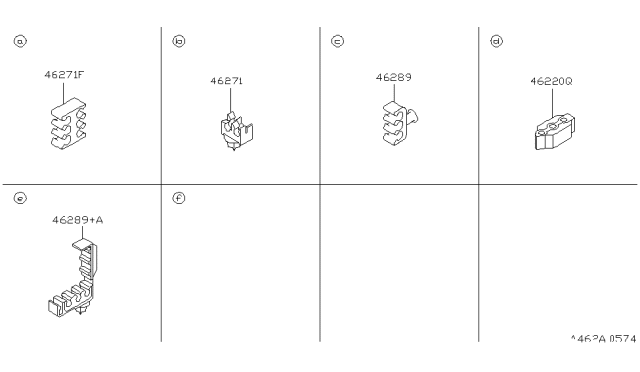 2001 Infiniti G20 Clamp Diagram for 46289-3J100