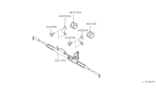 2002 Infiniti G20 Insulator Diagram for 54445-0N600