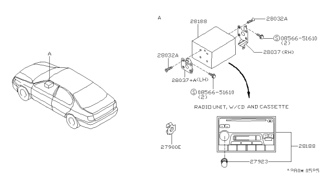 2001 Infiniti G20 Audio & Visual Diagram 2