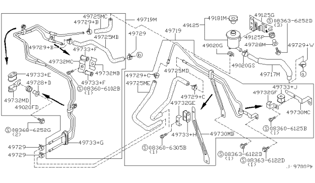 2000 Infiniti G20 Power Steering Piping Diagram 5