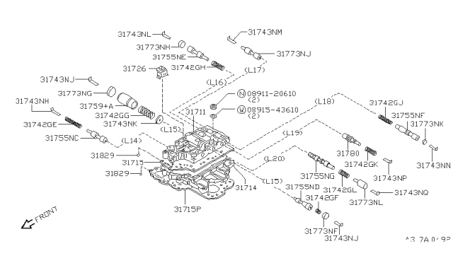 2000 Infiniti G20 Control Valve (ATM) Diagram 5