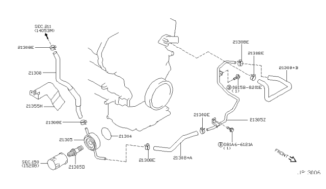 2004 Infiniti G35 Coupe Oil Cooler Diagram 1