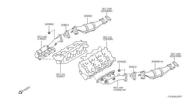 2005 Infiniti G35 Catalyst Converter,Exhaust Fuel & URE In Diagram