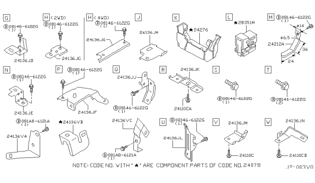 2005 Infiniti G35 Harness Assembly-EGI Diagram for 24011-CM42C