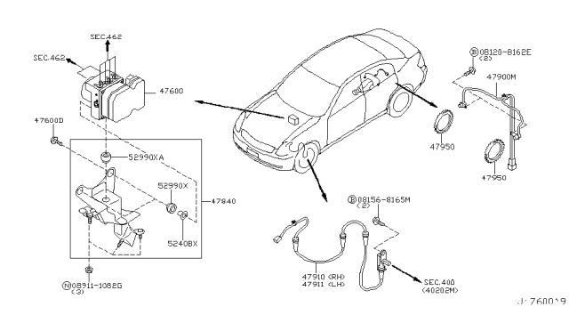 2003 Infiniti G35 Collar-Insulator Diagram for 52408-AL500