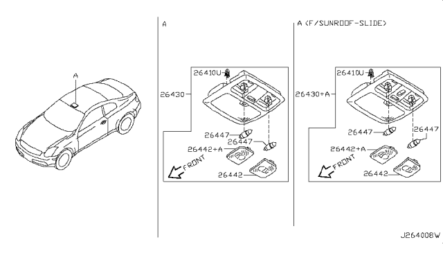 2007 Infiniti G35 Room Lamp Diagram 1