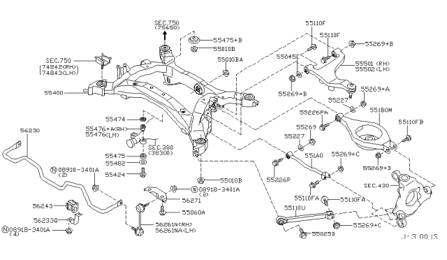 2003 Infiniti G35 Rear Suspension Diagram 4