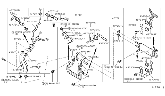 2004 Infiniti G35 Coupe Power Steering Piping Diagram 8