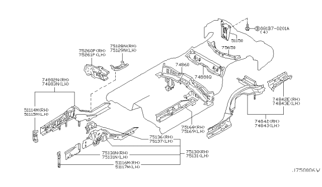 2005 Infiniti G35 Member & Fitting Diagram 3