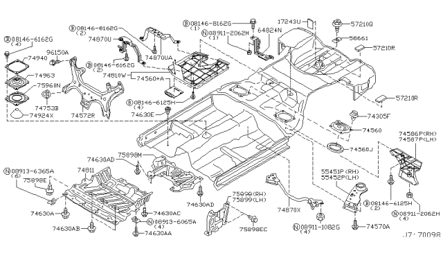 2004 Infiniti G35 Floor Fitting Diagram 10