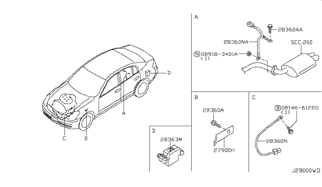 2006 Infiniti G35 Audio & Visual Diagram 7