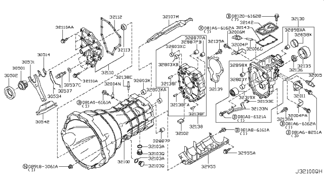 2007 Infiniti G35 Bearing Ball Slide Diagram for 32898-VB00A