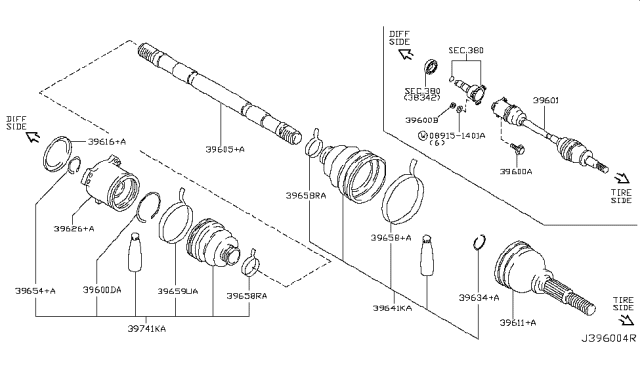 2003 Infiniti G35 Rear Drive Shaft Diagram 1