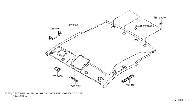 2007 Infiniti G35 Coupe Roof Trimming Diagram 3