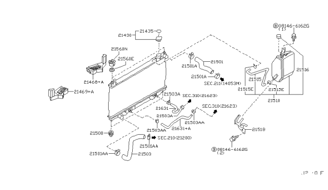 2006 Infiniti G35 Radiator,Shroud & Inverter Cooling Diagram 1