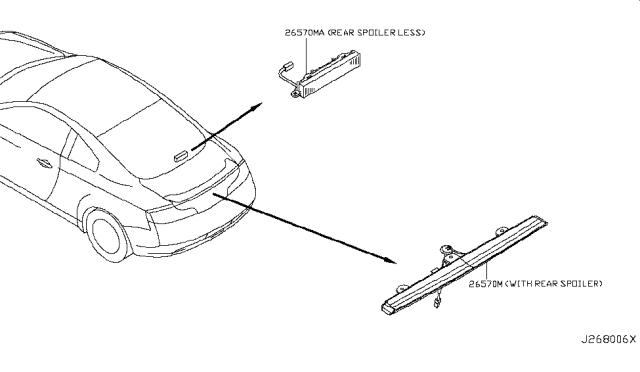 2007 Infiniti G35 Coupe High Mounting Stop Lamp Diagram 1