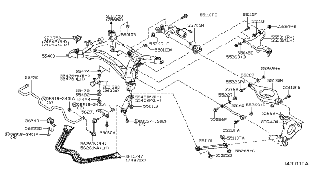 2006 Infiniti G35 Coupe Rear Suspension Diagram 5