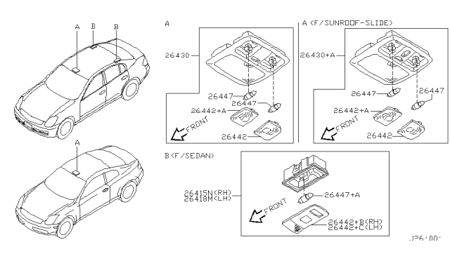 2005 Infiniti G35 Room Lamp Diagram 2