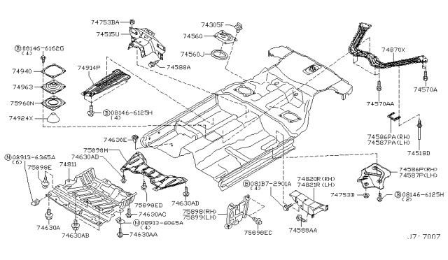 2004 Infiniti G35 Coupe Floor Fitting Diagram 5