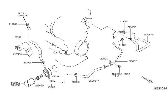 2007 Infiniti G35 Coupe Oil Cooler Diagram