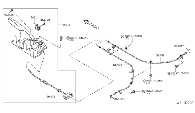 2004 Infiniti G35 Coupe Parking Brake Control Diagram 1
