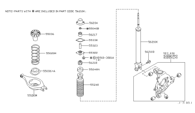 2004 Infiniti G35 Coupe Rear Suspension Diagram 4