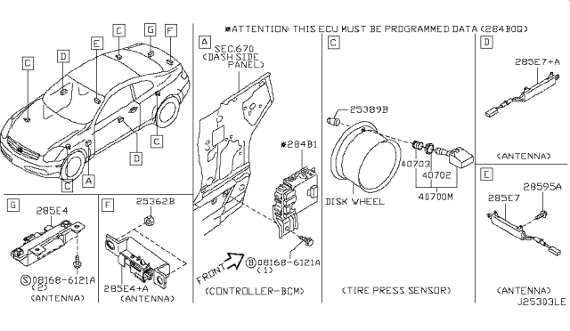 2007 Infiniti G35 Coupe Electrical Unit Diagram 2