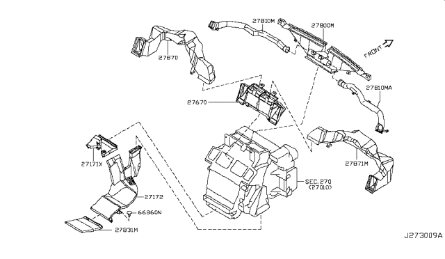 2007 Infiniti G35 Coupe Nozzle & Duct Diagram 1
