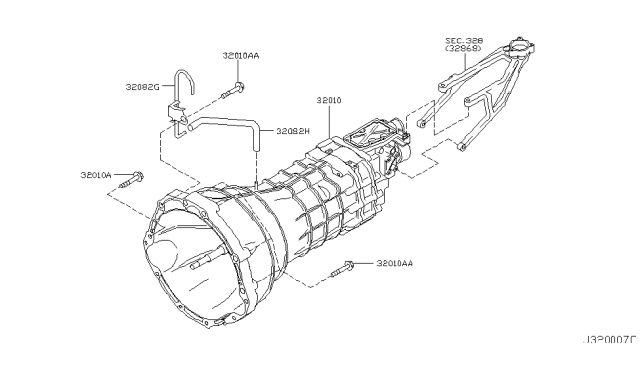 2007 Infiniti G35 Coupe Manual Transmission, Transaxle & Fitting Diagram