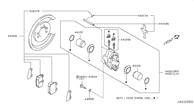 2004 Infiniti G35 Bolt - Hex Diagram for 08041-2351A