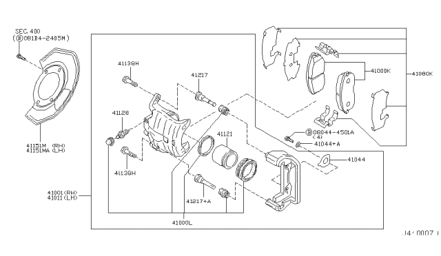 2004 Infiniti G35 Coupe Front Brake Diagram 4