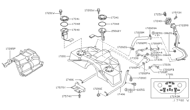 2003 Infiniti G35 Coupe Fuel Tank Diagram 1