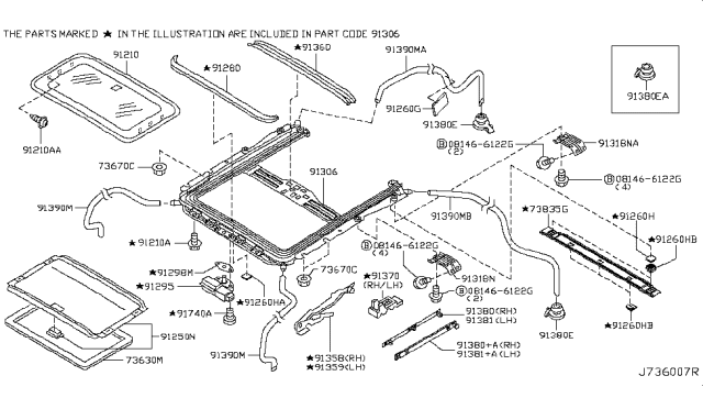 2007 Infiniti G35 Sun Roof Parts Diagram 2