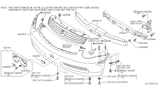 2003 Infiniti G35 Coupe Front Bumper Diagram 2