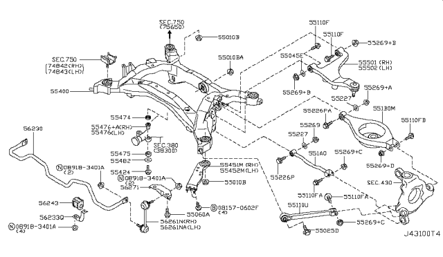 2006 Infiniti G35 Coupe Rear Suspension Diagram 7