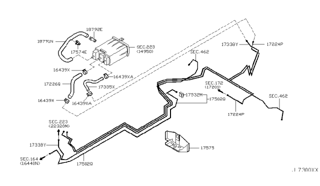 2007 Infiniti G35 Tube BREATHER Diagram for 17338-AC80A